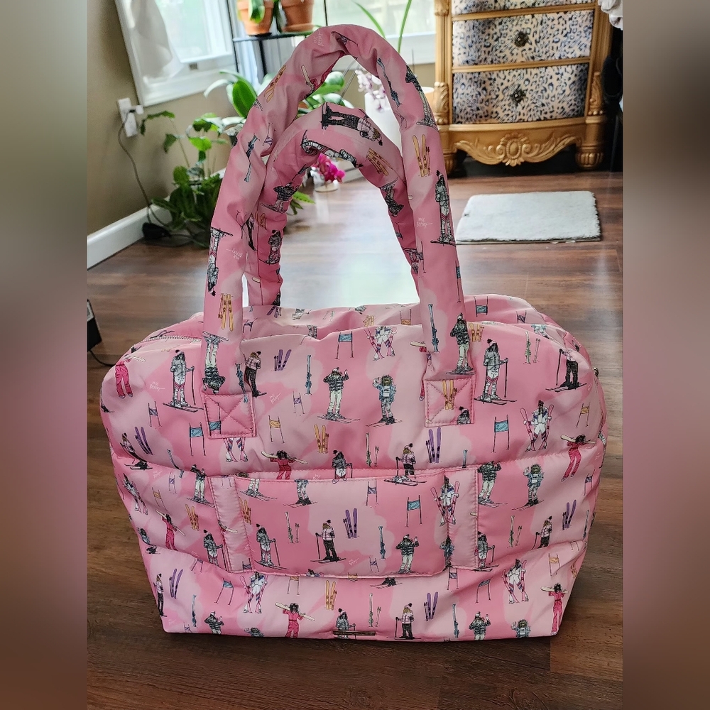 Betsey Johnson Pink Quilted tote travel Bag